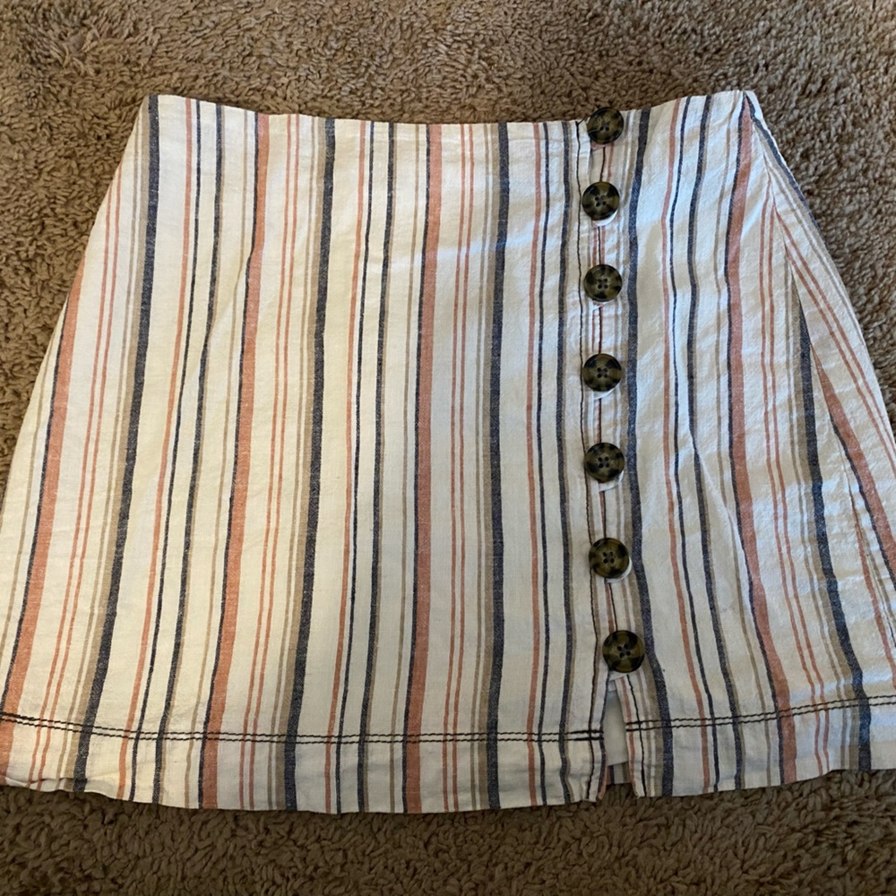 Free People Striped Mini Skirt